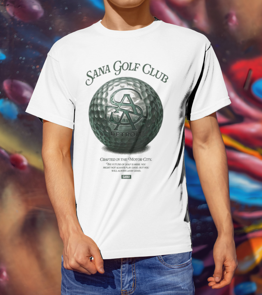 Sana Golf Club Detroit Crafted In The Motor City T-Shirt
