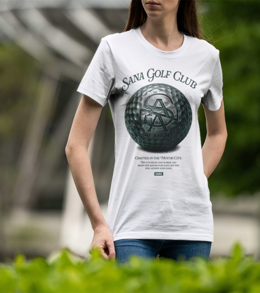 Sana Golf Club Detroit Crafted In The Motor City T-Shirt