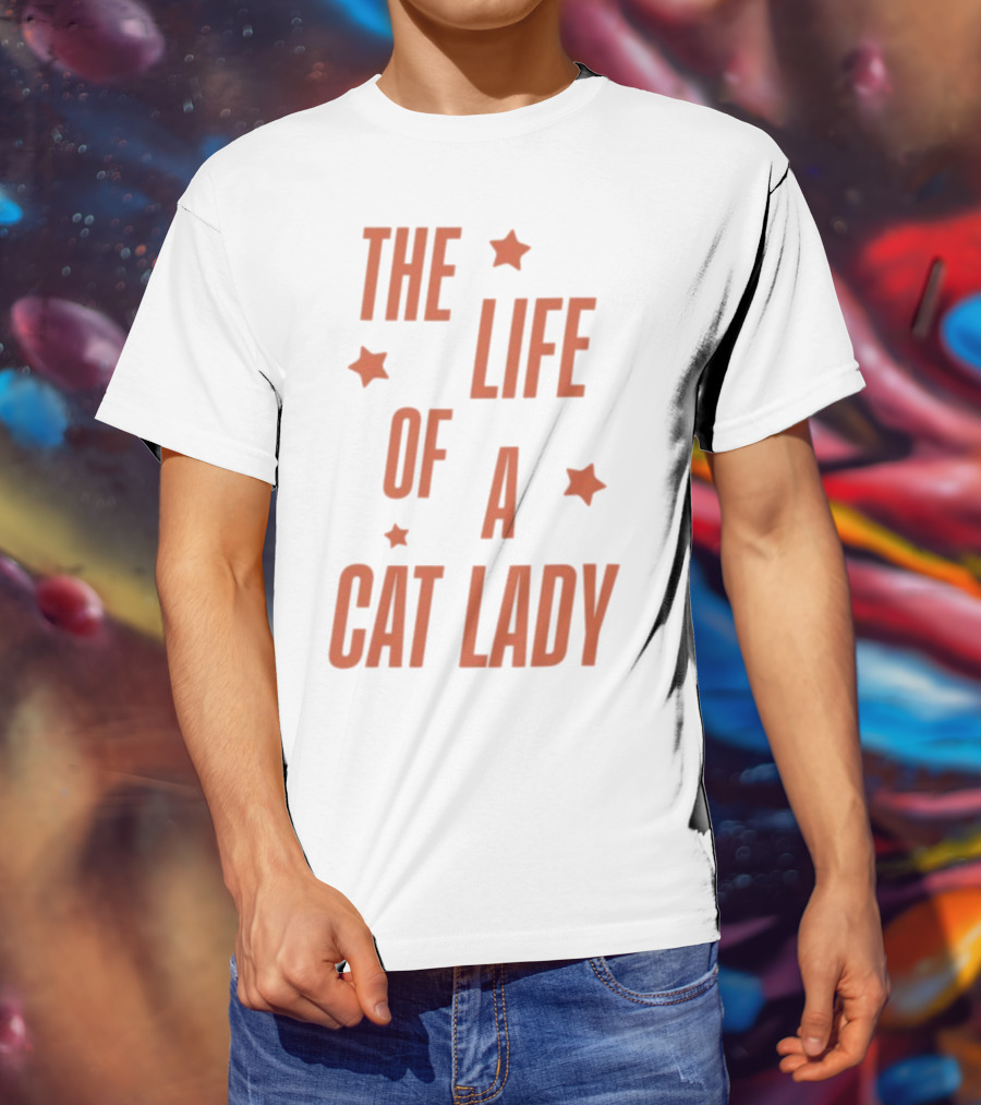 The Life Of A Cat Lady Stars T-Shirt