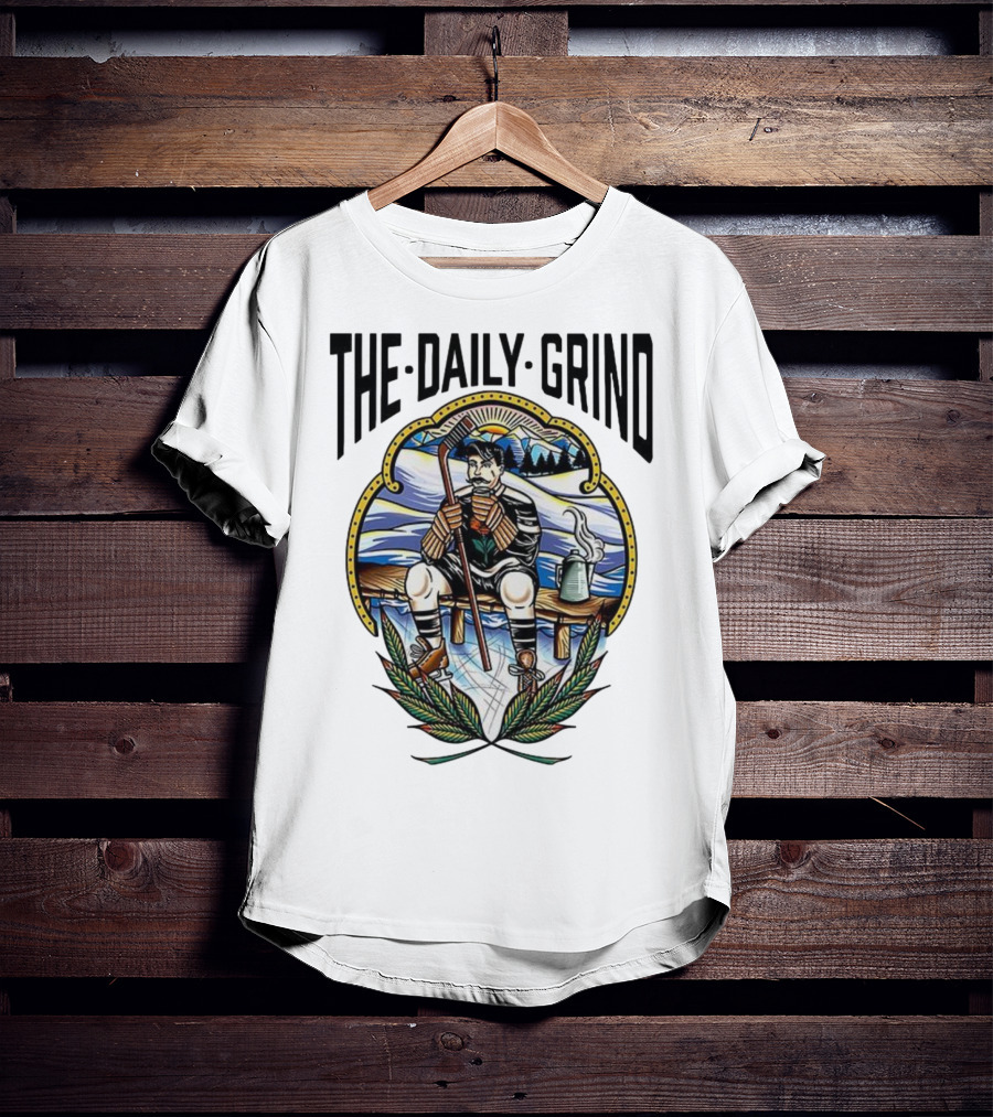 The Daily Grind Hockey Relaxation Scene NHL Inspired T-Shirt