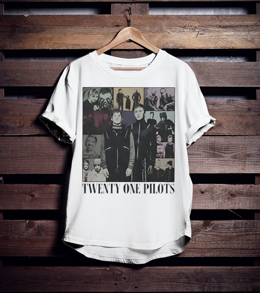 Twenty One Pilots Clancy Eras Tour 2025 Band Members Collage T-Shirt
