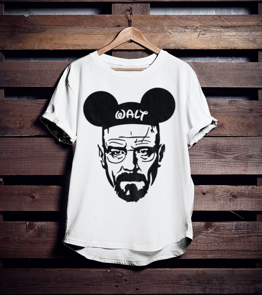Walter White Mickey Mouse Breaking Bad Disney Meme T-Shirt