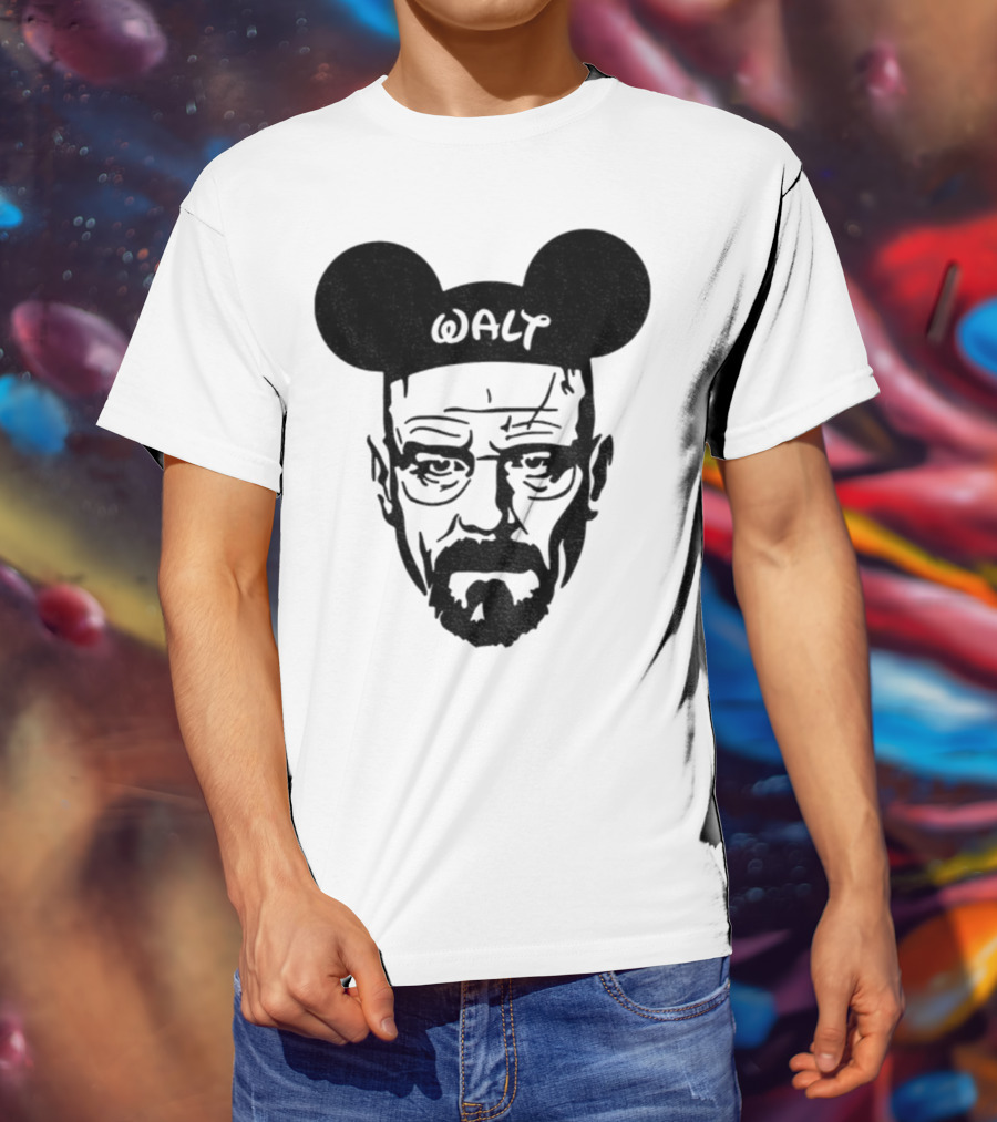 Walter White Mickey Mouse Breaking Bad Disney Meme T-Shirt