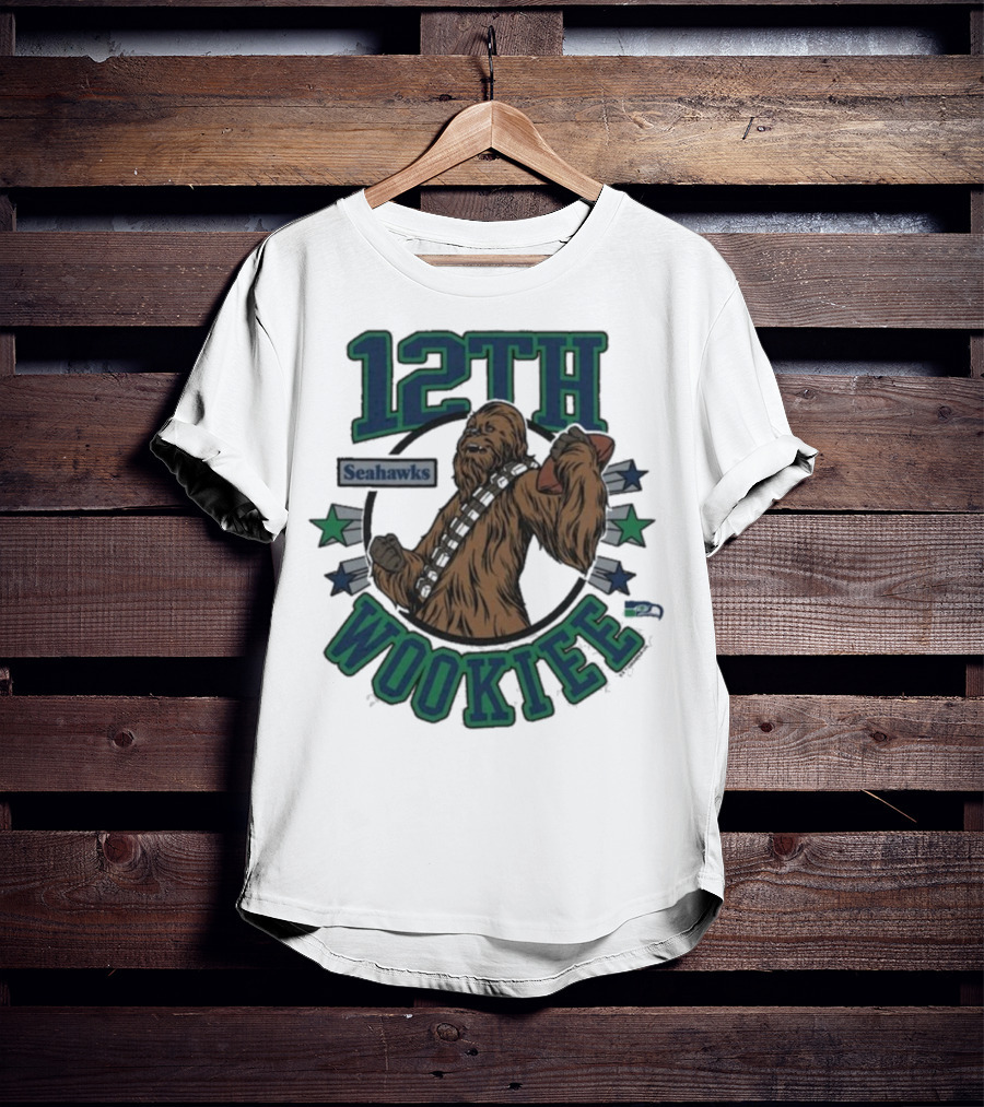12TH Wookiee Chewbacca Seahawks Star Wars NFL Crossover T-Shirt