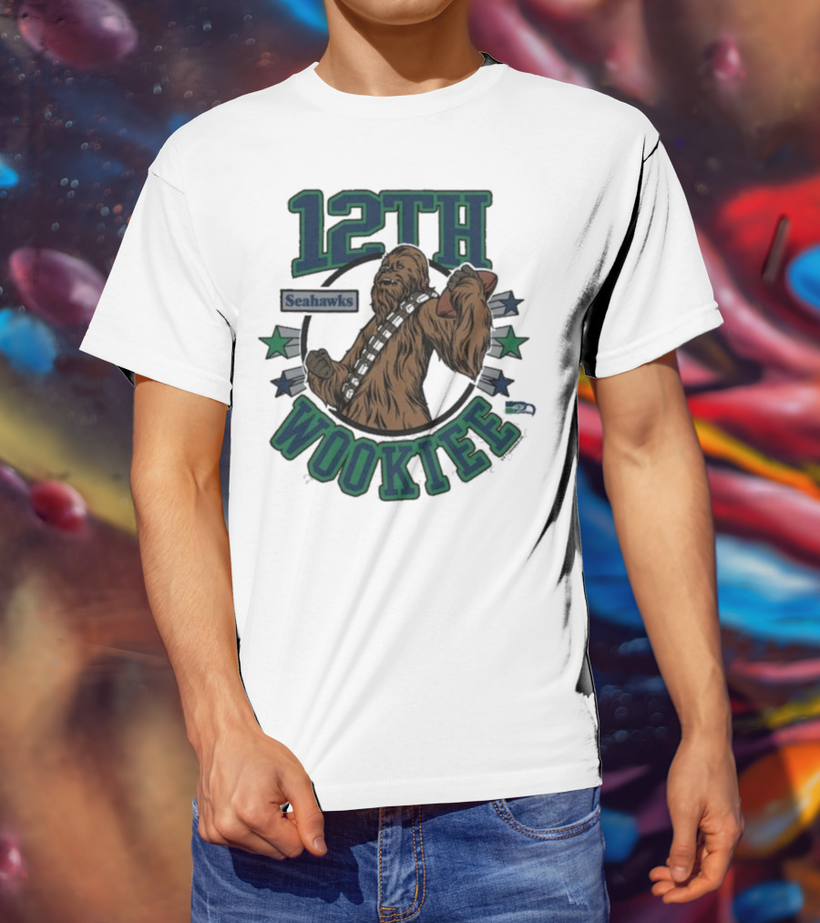 12TH Wookiee Chewbacca Seahawks Star Wars NFL Crossover T-Shirt