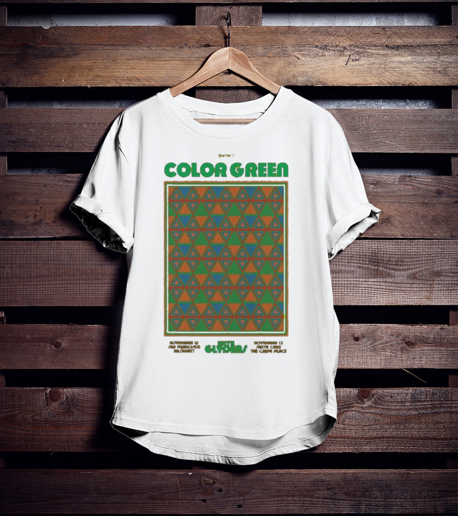 Color Green California November 12-13 2025 Pyramid Patterns T-Shirt
