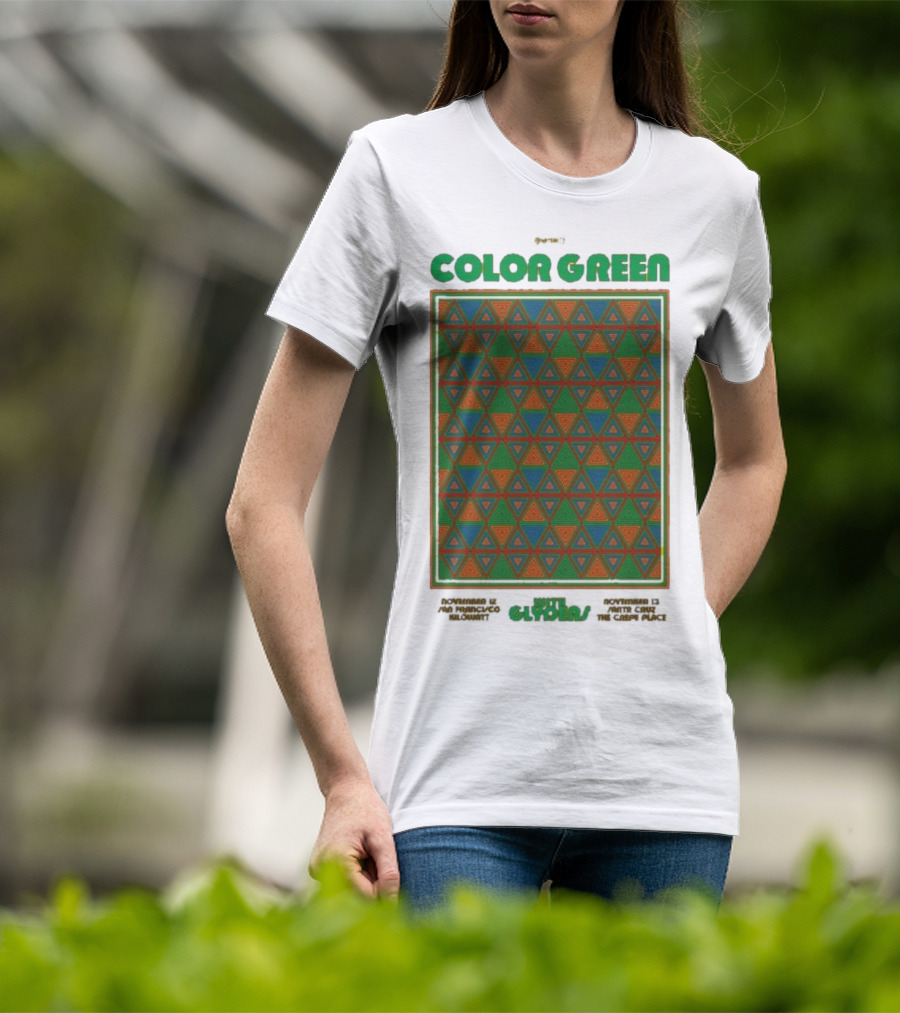 Color Green California November 12-13 2025 Pyramid Patterns T-Shirt