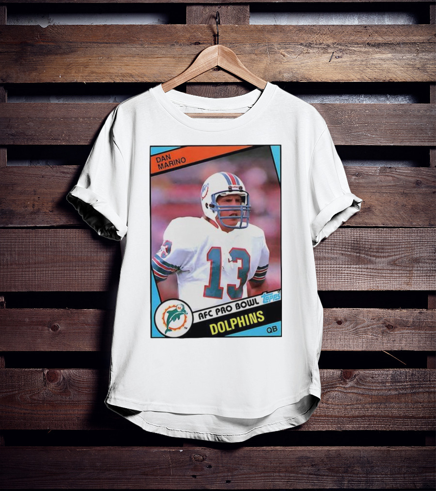 Dan Marino Miami Dolphins AFC Pro Bowl Quarterback Topps Trading Card T-Shirt