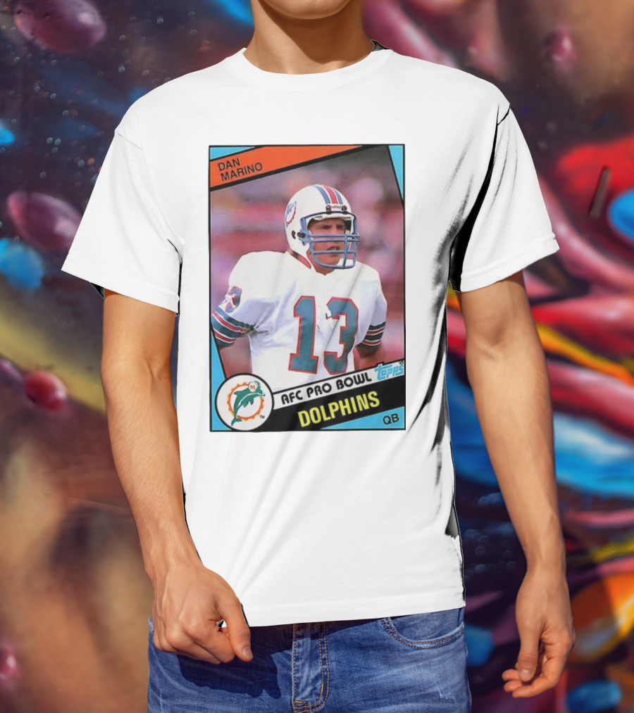 Dan Marino Miami Dolphins AFC Pro Bowl Quarterback Topps Trading Card T-Shirt