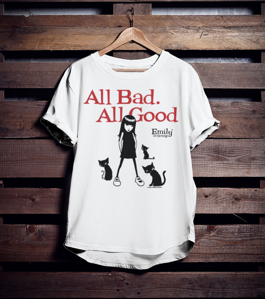 All Bad All Good Emily The Strange Cats T-Shirt
