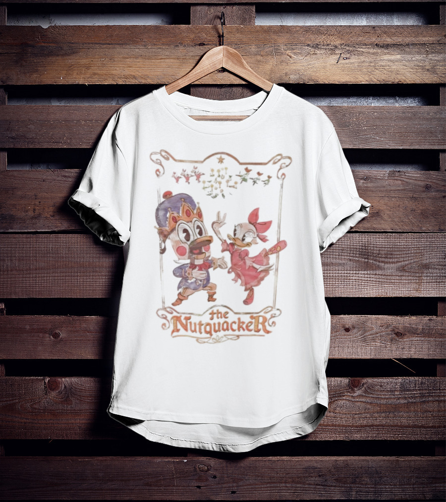 Donald And Daisy Christmas Nutcracker Dance Under Mistletoe T-Shirt