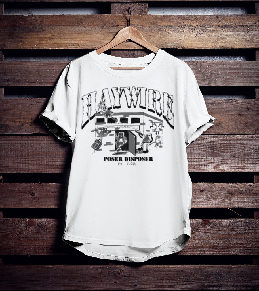 HAYWIRE Poser Disposer FT. COA Cartoon House Scene T-Shirt
