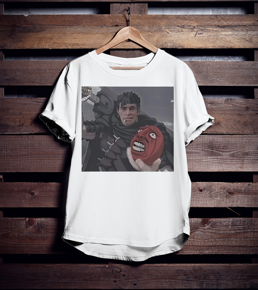 Berserk Guts Willem Dafoe Meme Crossover T-Shirt