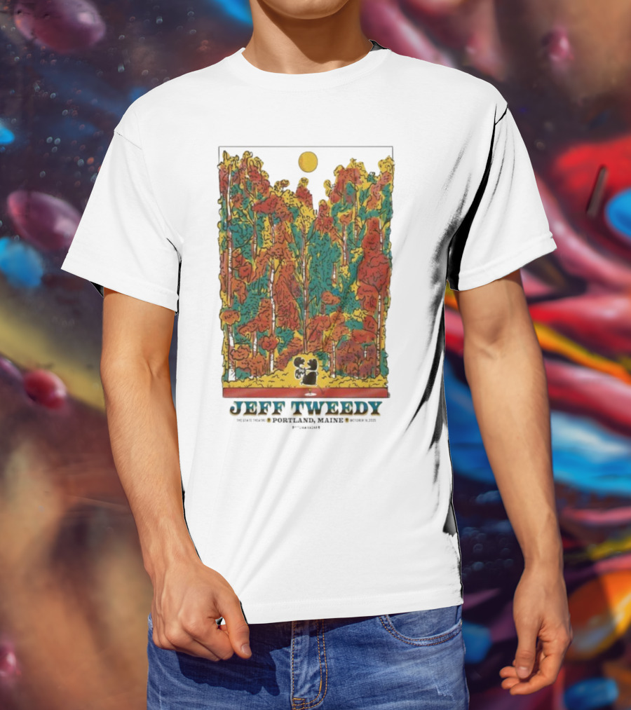 Jeff Tweedy Portland Maine State Theatre October 16 2025 Forest Scene T-Shirt