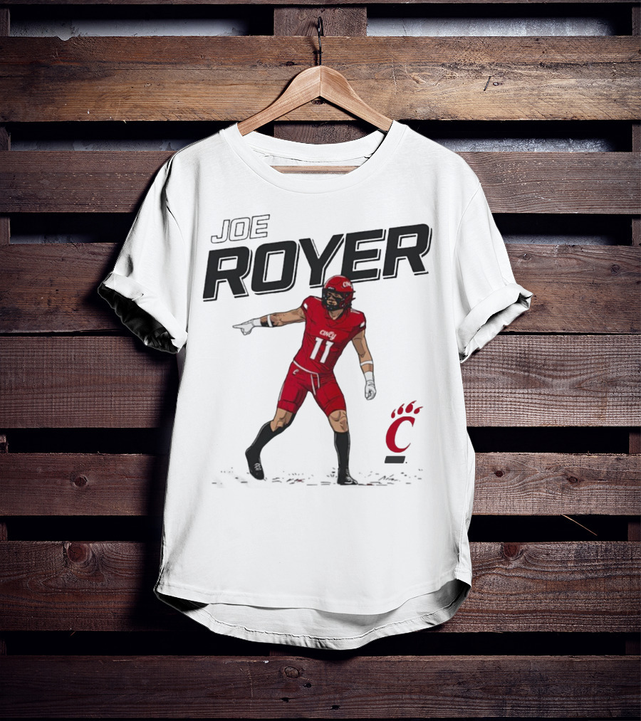 Joe Royer Cincinnati Bearcats Football Cincy Bearcat Claw Logo T-Shirt
