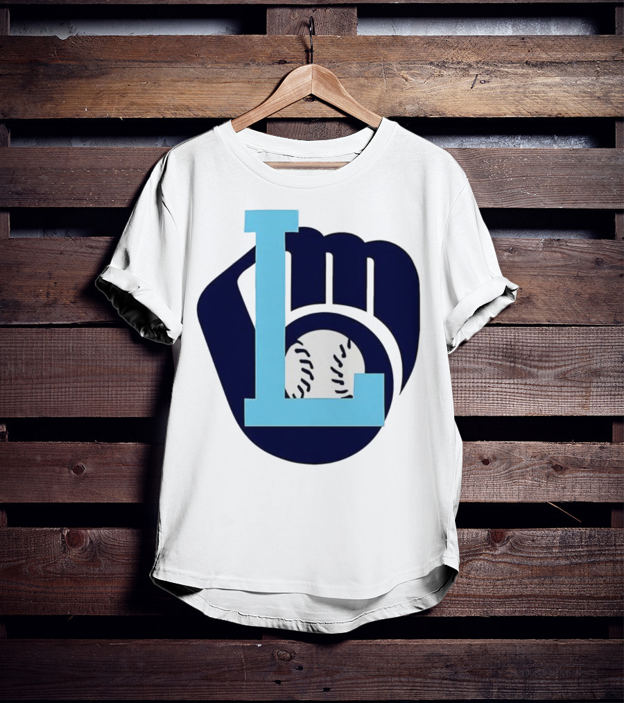 Milwaukee Brewers Baseball Glove L Monogram T-Shirt