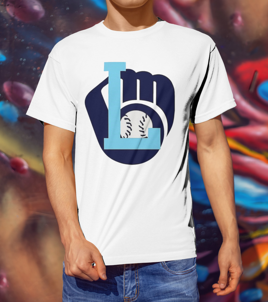 Milwaukee Brewers Baseball Glove L Monogram T-Shirt