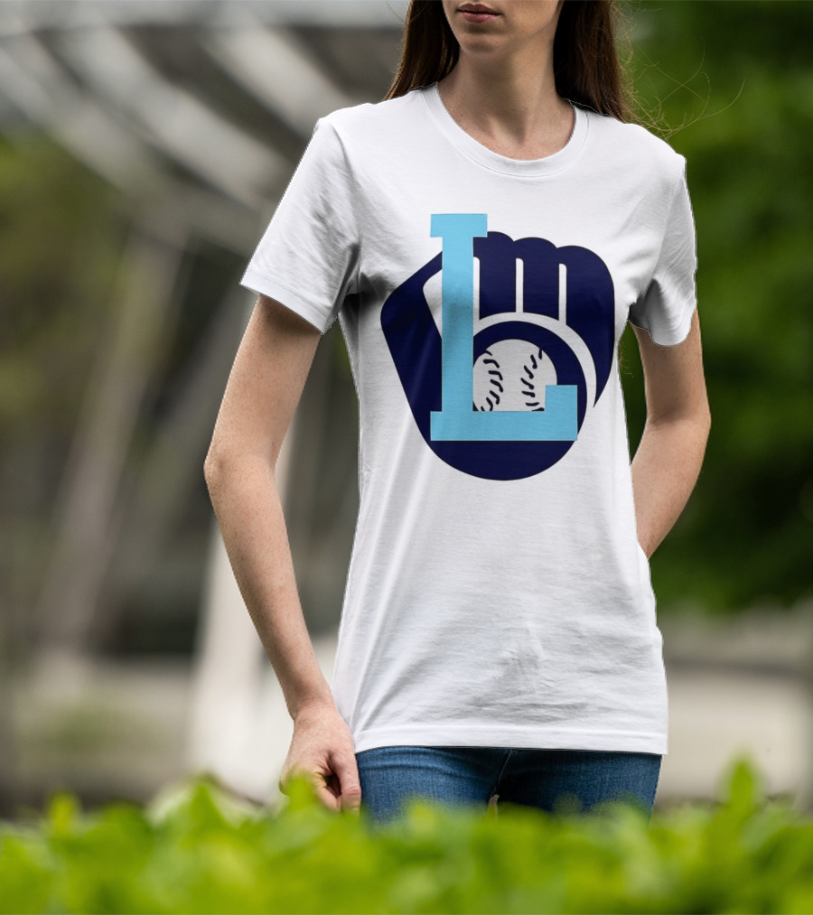 Milwaukee Brewers Baseball Glove L Monogram T-Shirt