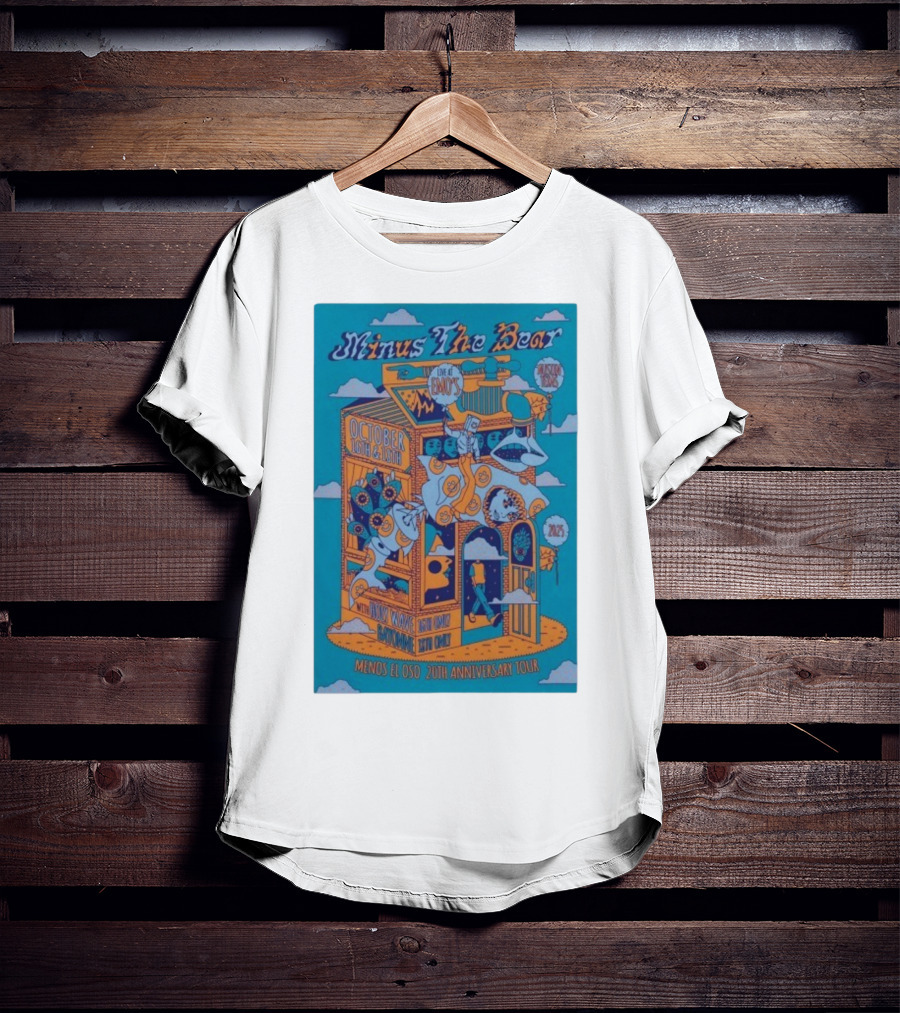 Minus The Bear Live At Emo's Austin Oct 16th & 18th 2025 Menos El Oso 20th Anniversary Tour T-Shirt