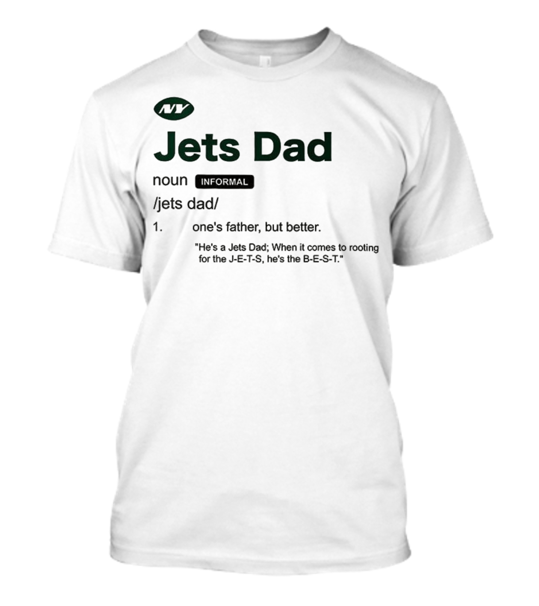 New York Jets Dad Definition Football Fanatic Father's Day Gift T-Shirt