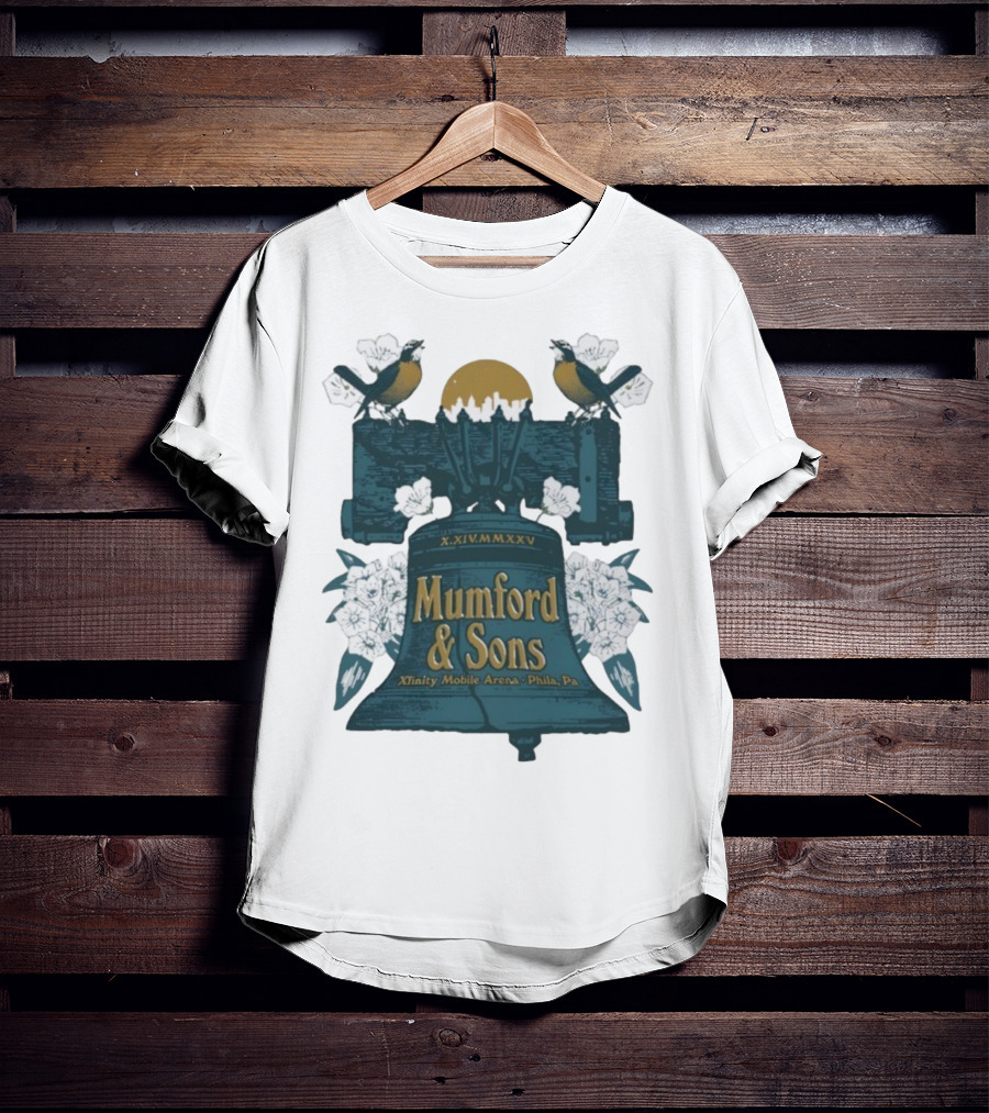 Mumford & Sons Xfinity Mobile Arena Philadelphia 2025 Event XIIIVMMXXV T-Shirt