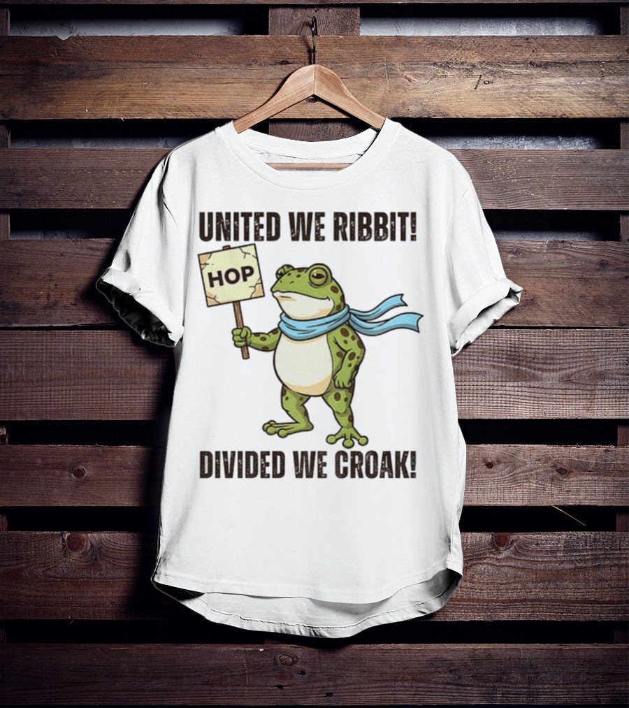 Portland Frog HOP United We Ribbit Divided We Croak 2025 T-Shirt