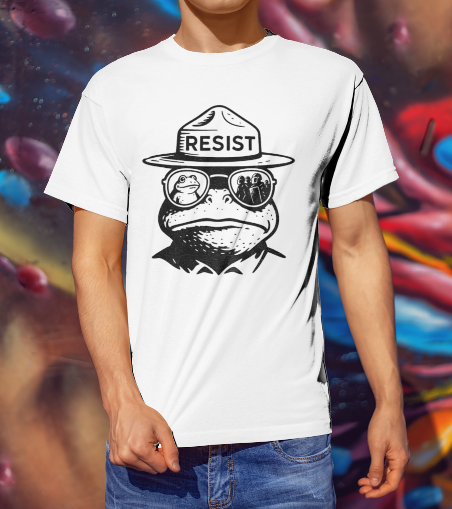 Portland Frog Resist Hat Sunglasses Antifa Frog T-Shirt