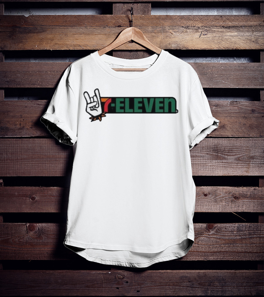 7-Eleven Rock On Devil Horns Hand Gesture T-Shirt