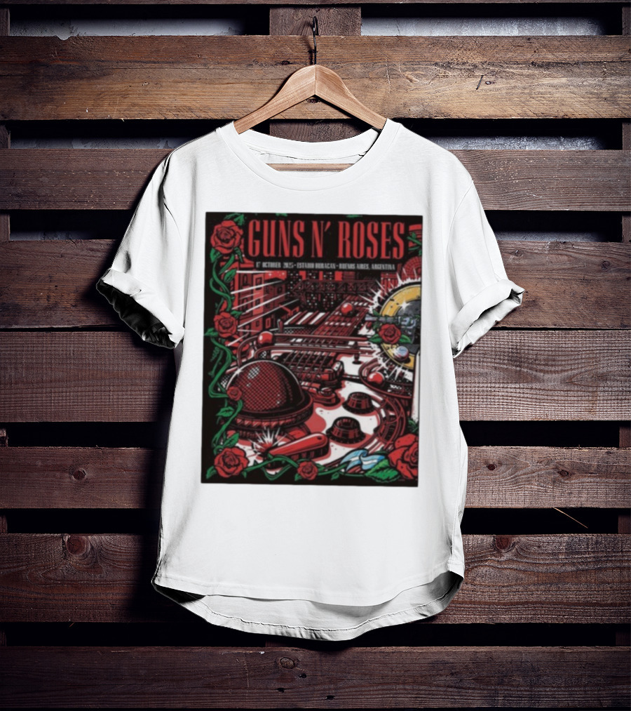 Guns N’ Roses Estadio Huracán 1st October 2025 Buenos Aires Argentina T-Shirt