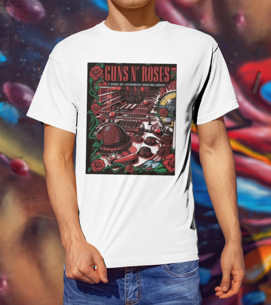 Guns N’ Roses Estadio Huracán 1st October 2025 Buenos Aires Argentina T-Shirt