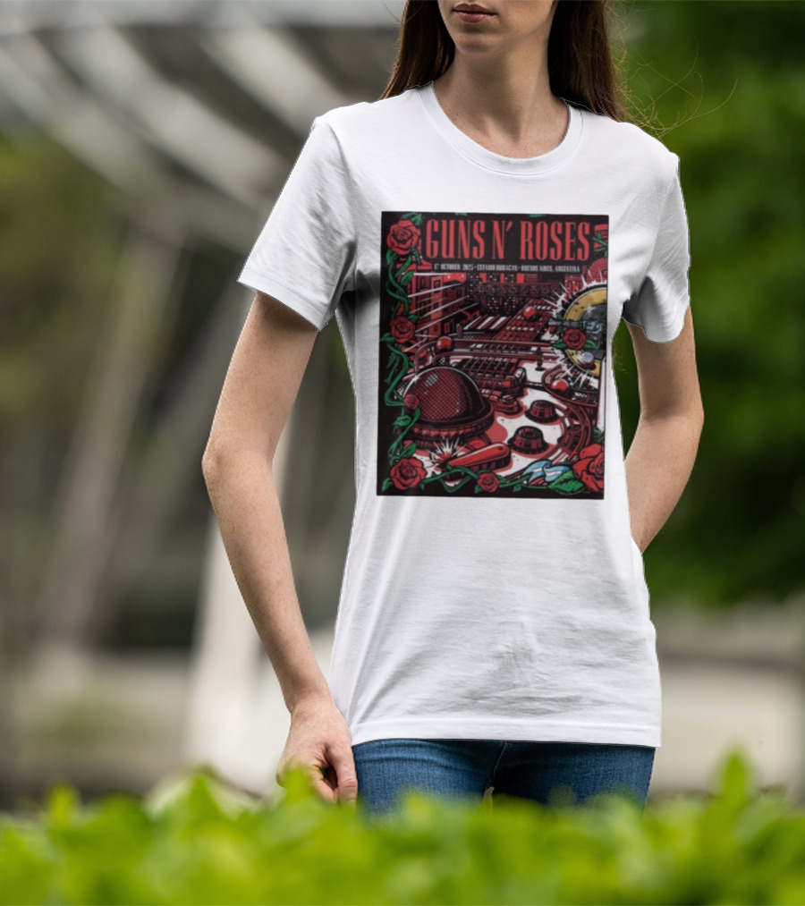 Guns N’ Roses Estadio Huracán 1st October 2025 Buenos Aires Argentina T-Shirt