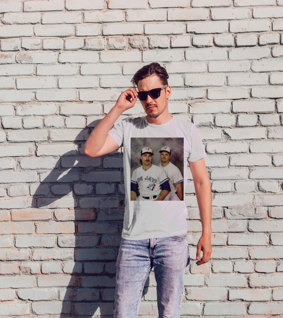 Retro Toronto Blue Jays Baseball Pitchers Dave Stieb David Wells Vintage Team Uniforms T-Shirt