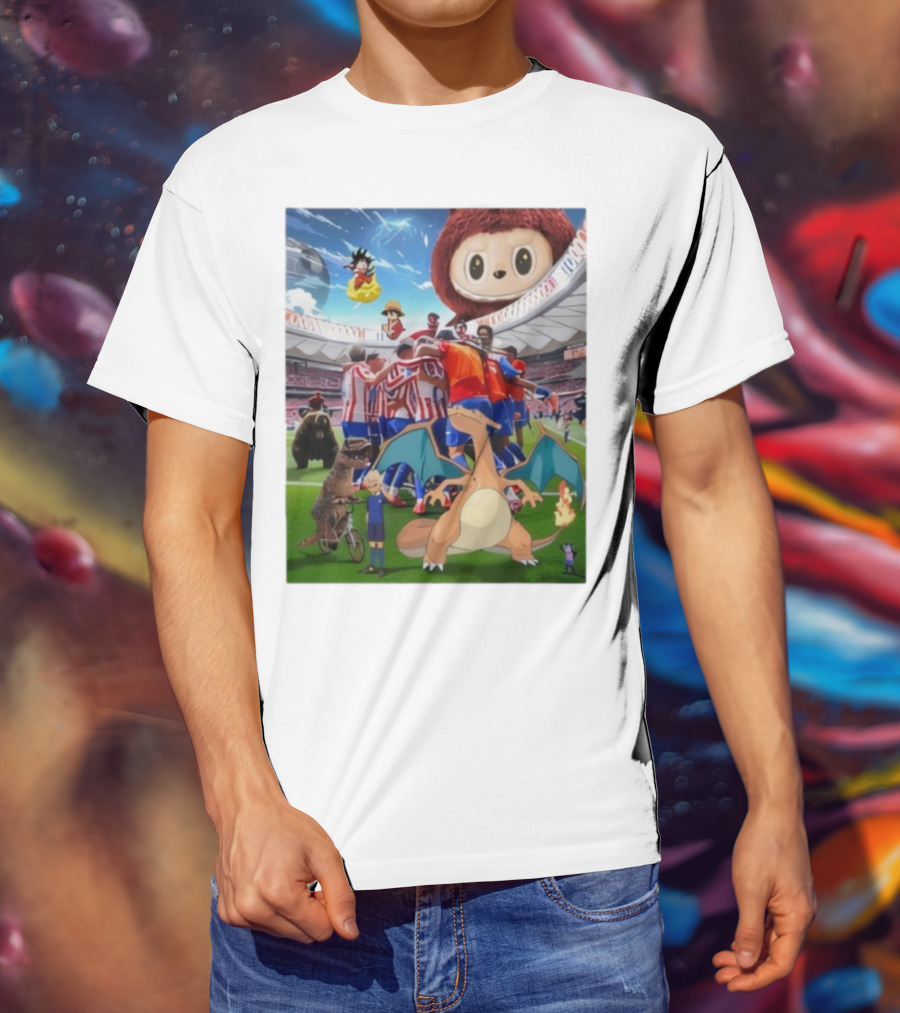 Atletico Madrid Celebration Meme 90M Dragon Dinosaur Characters T-Shirt