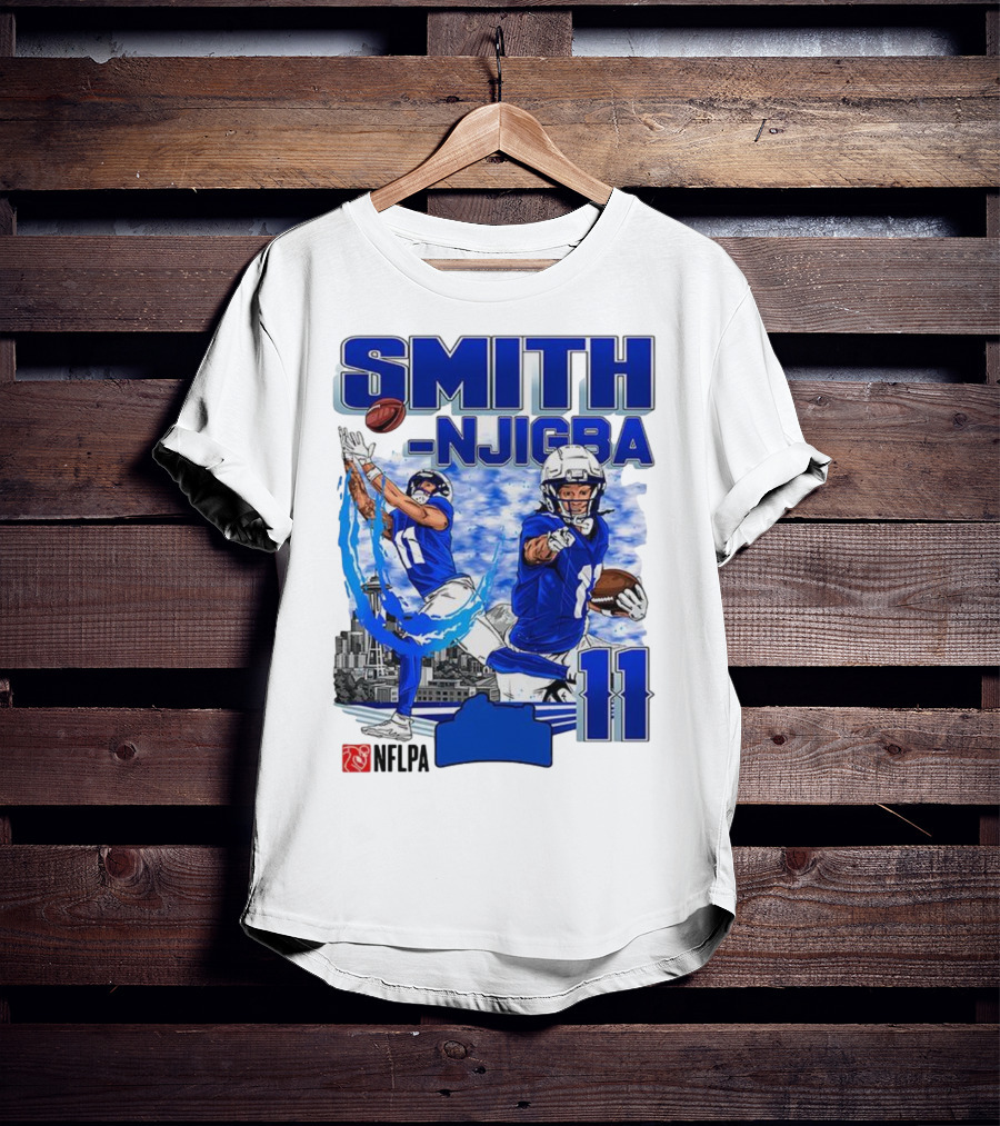 Seattle Seahawks Jaxon Smith-Njigba Skyline NFLPA 11 T-Shirt