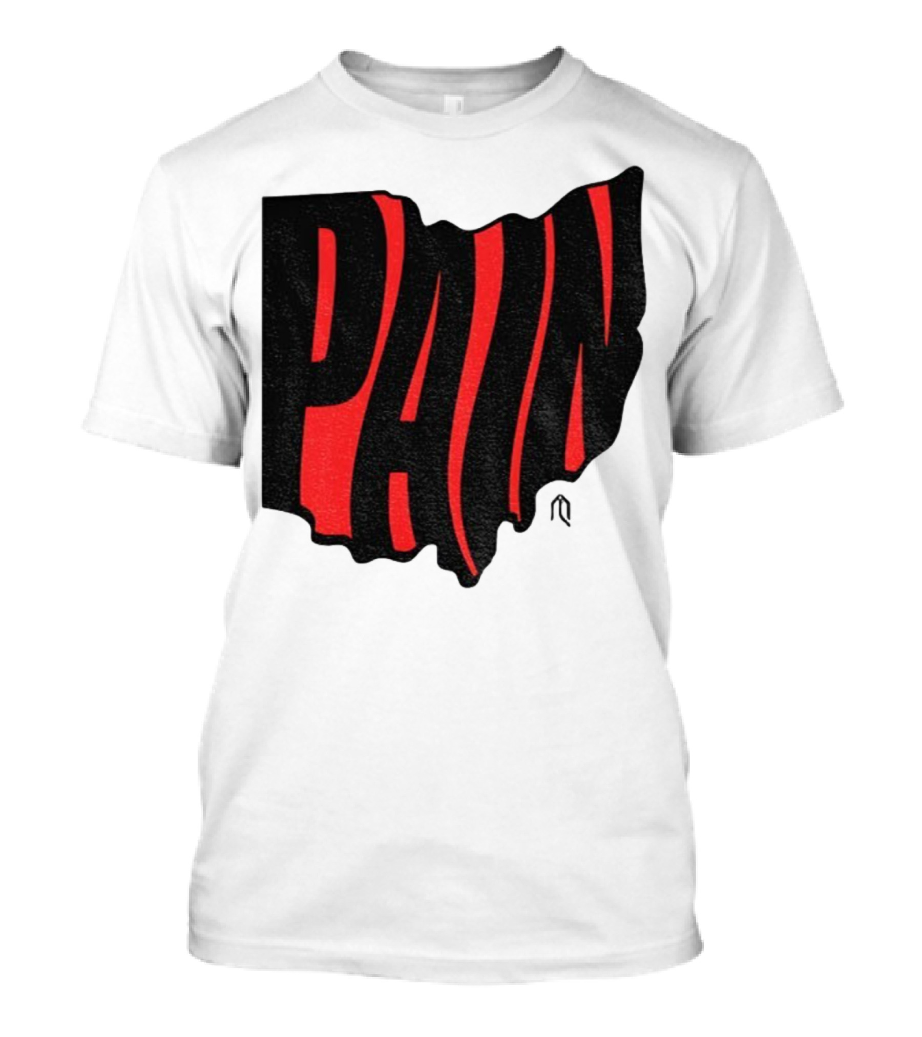 Ohio State Buckeyes Football Pain Map Design T-Shirt