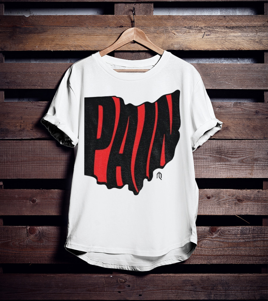 Ohio State Buckeyes Football Pain Map Design T-Shirt