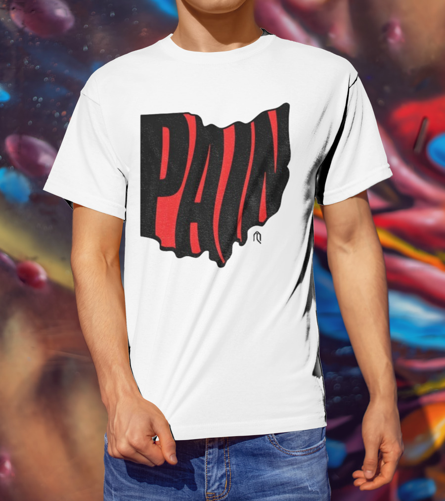 Ohio State Buckeyes Football Pain Map Design T-Shirt