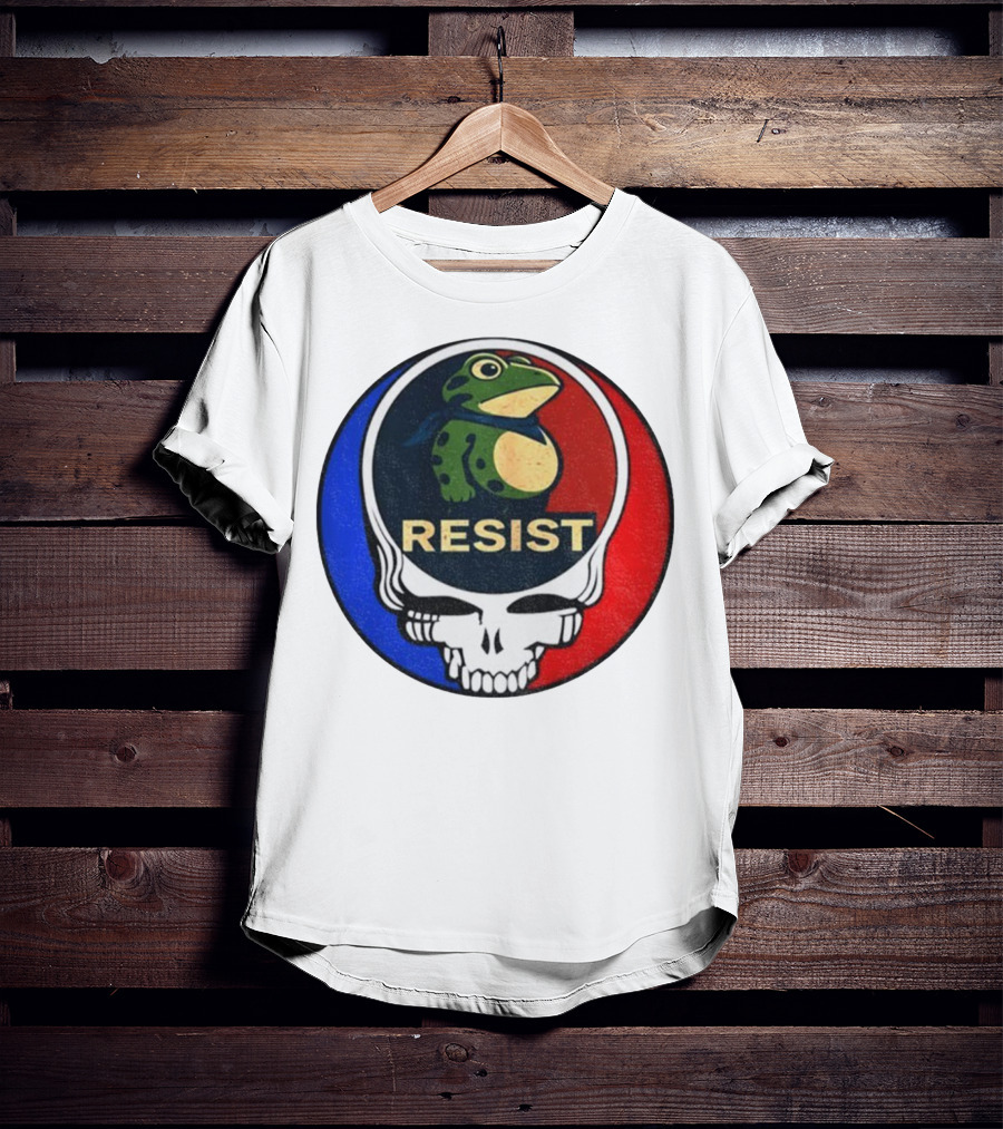 Portland Frog Grateful Dead Resist Steal Your Face Ice Out T-Shirt