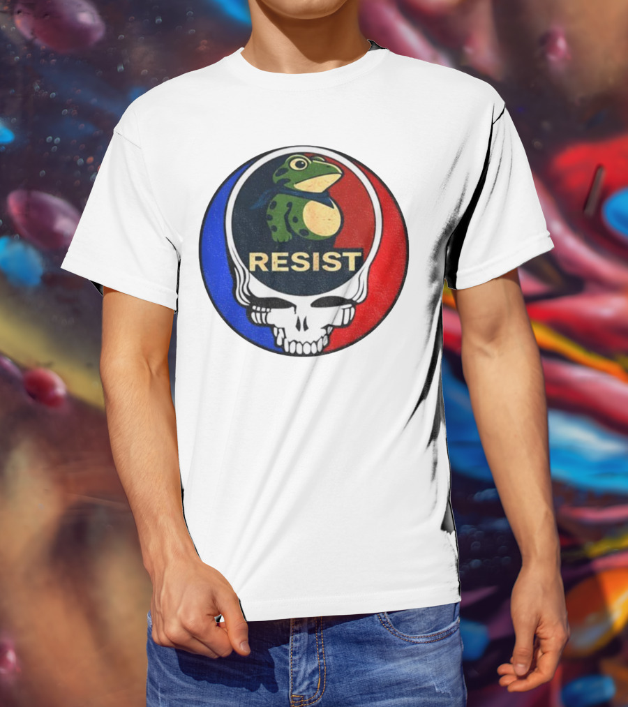 Portland Frog Grateful Dead Resist Steal Your Face Ice Out T-Shirt