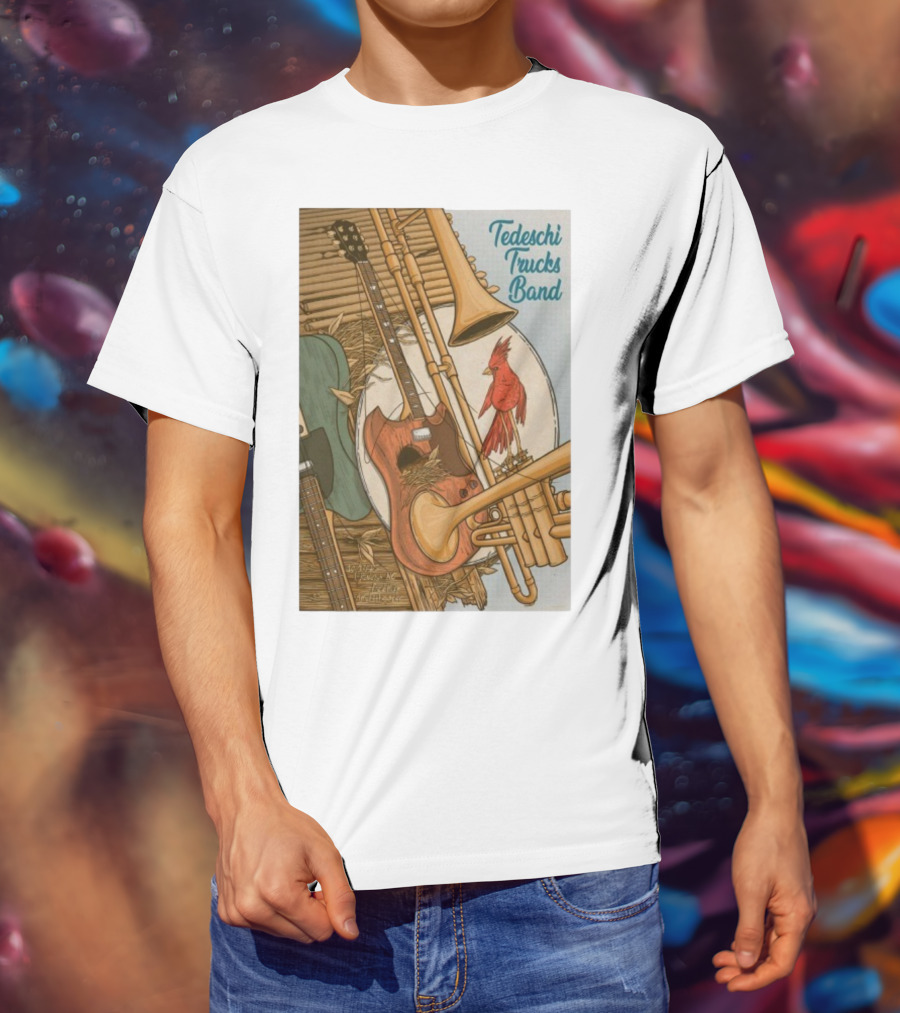 Tedeschi Trucks Band Red Hat Amphitheater October 17 2025 Cardinal Guitar Trombone T-Shirt