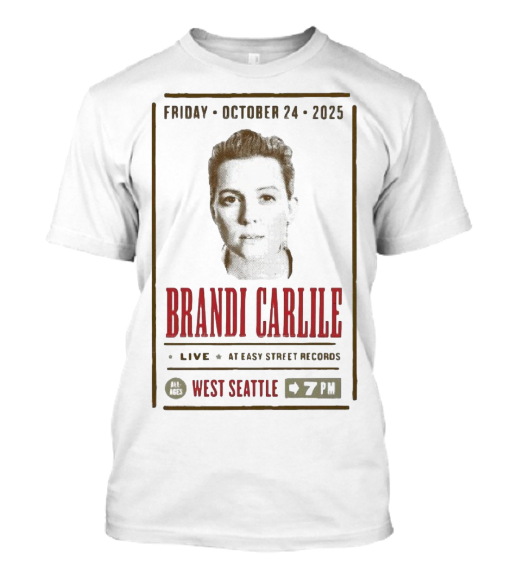 Brandi Carlile Live At Easy Street Records West Seattle October 24 2025 T-Shirt