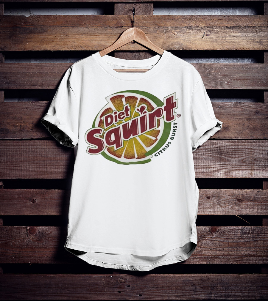 Diet Squirt Citrus Burst Retro Beverage Label T-Shirt