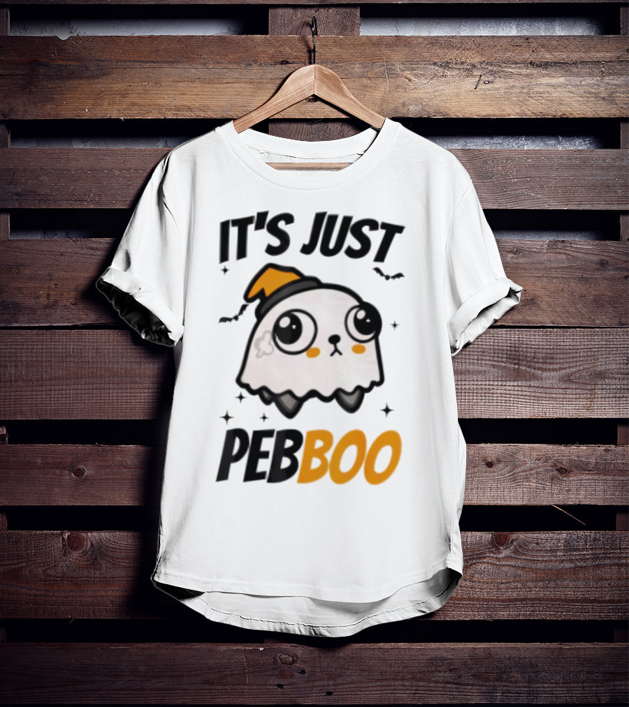 It's Just PebBoo Halloween Ghost Plush Cute Kawaii Spooky T-Shirt
