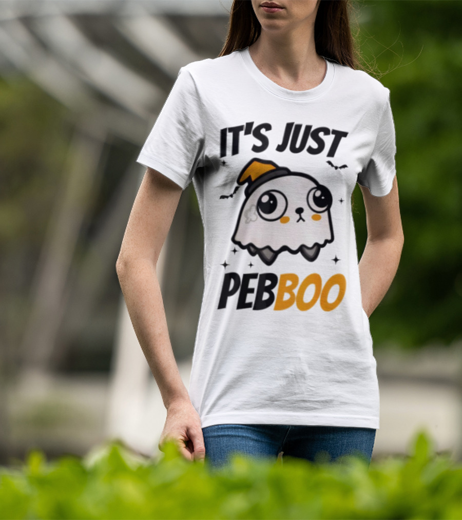 It's Just PebBoo Halloween Ghost Plush Cute Kawaii Spooky T-Shirt