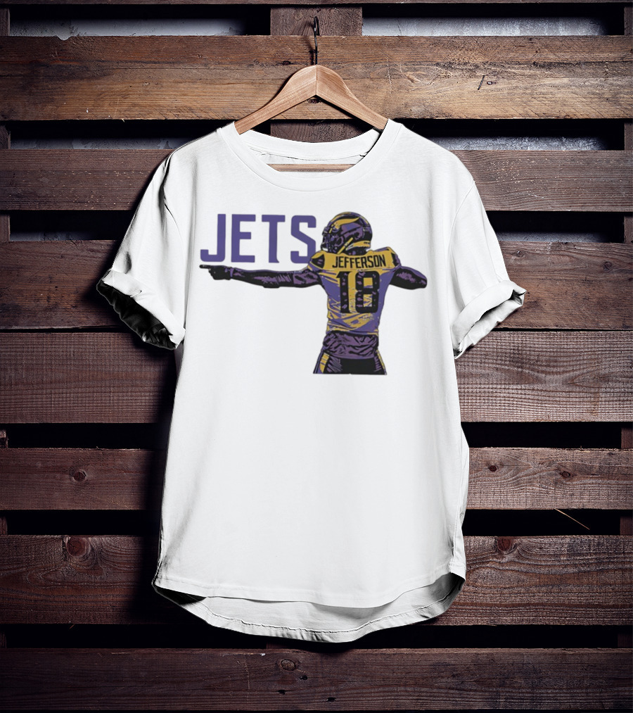 Justin Jefferson Jets 18 Minnesota Vikings Football T-Shirt