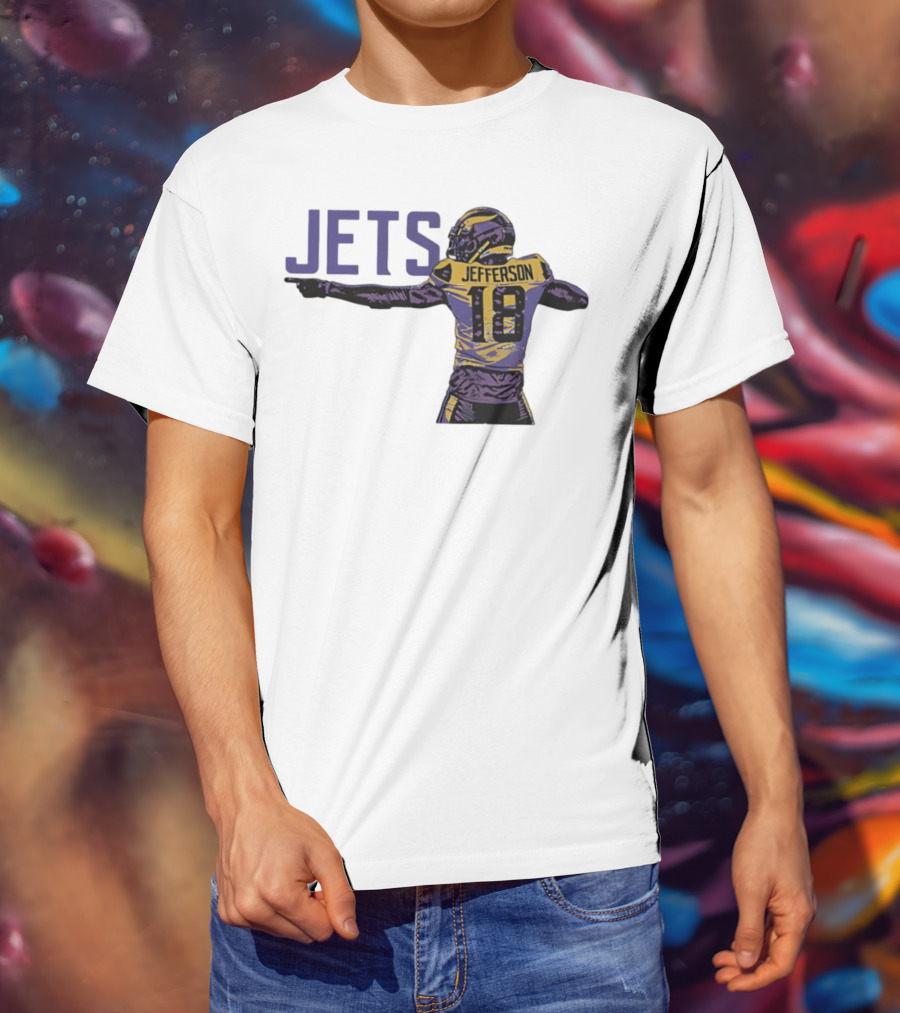 Justin Jefferson Jets 18 Minnesota Vikings Football T-Shirt