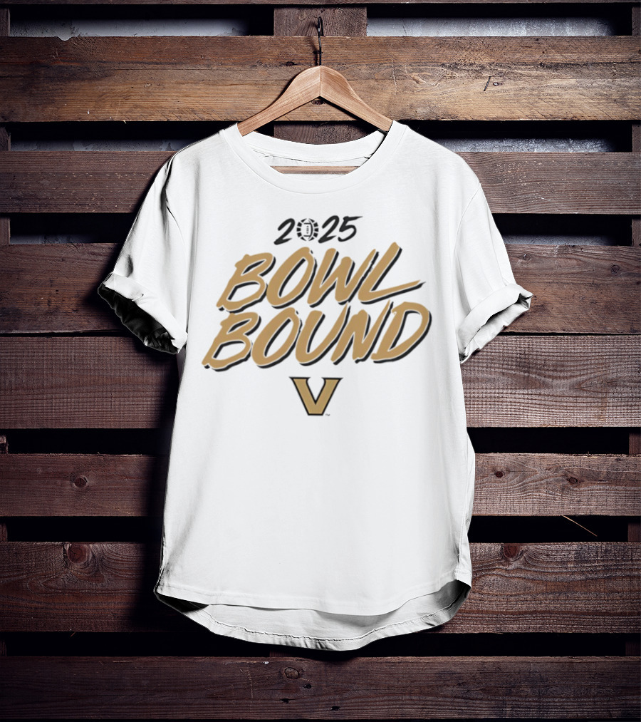 2025 Bowl Bound Vanderbilt Commodores V Logo T-Shirt