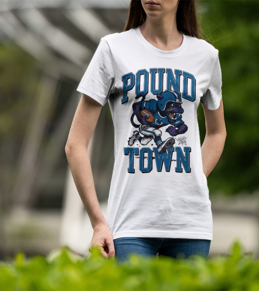Carolina Panthers Pound Town Running Mascot Glory Days T-Shirt