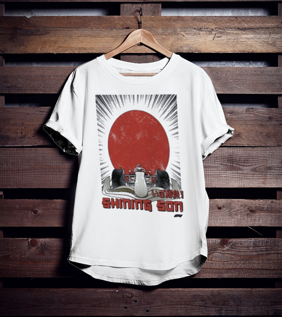 Shining Son Formula 1 Racing Car Japanese Sun T-Shirt