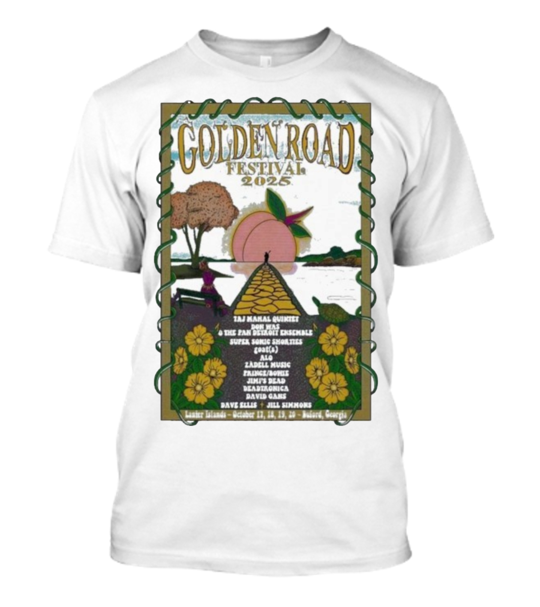 Golden Road Festival Buford Georgia October 17-20 2025 Taj Mahal Quintet Concert Event T-Shirt